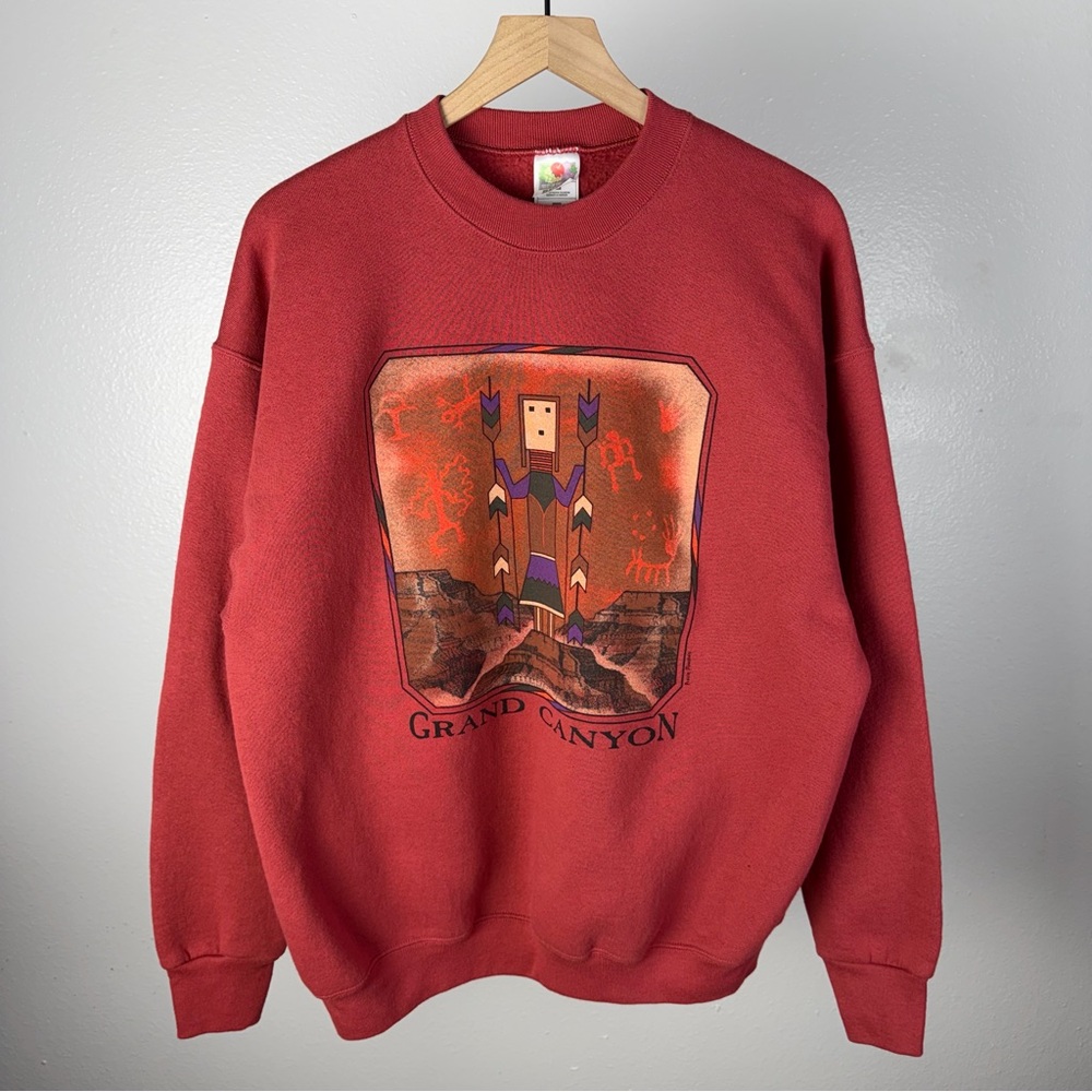 Vintage 90’s Grand Canyon Art Aztec Native Souvenir Tourist Crewneck Size XL